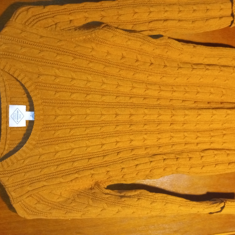 Cable Knit Mustard Sweater